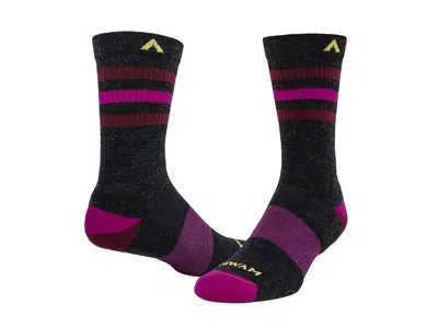 Wigwam Super Stripe Mid-crew Quarter Length Socks Shoes Oxford: Sm (us Shoe 1 Little Kid - 5 Big Kid - Wome In Multi