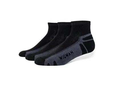 Wigwam Thunder Quarter 3-pack Low Cut Socks Shoes Black: Md (us Men's Shoe 5-9.5 - Women's Shoe 6-10)