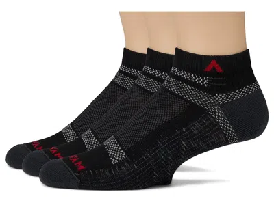 Wigwam Ultra Cool-lite Low 3-pack Crew Cut Socks Shoes Onyx: Lg (us Men's Shoe 9-12 - Women's Shoe 10-13) In Black