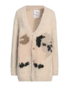 Wild Animals Woman Cardigan Beige Size M Alpaca Wool, Wool, Polyamide