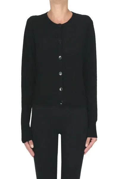 Wild Cashmere Cashmere Cardigan In Black