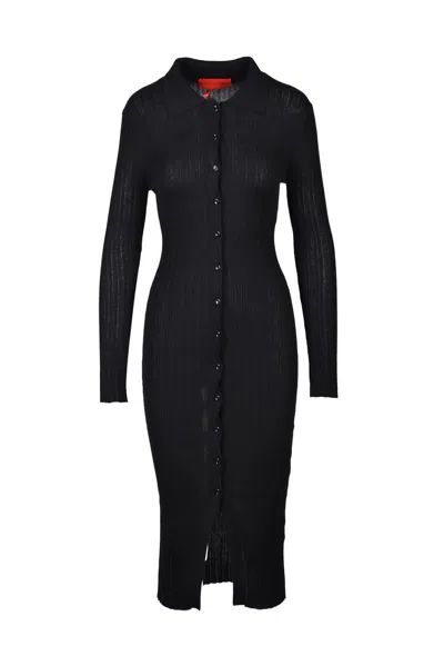 Wild Cashmere Silk Chemise Dress - Black