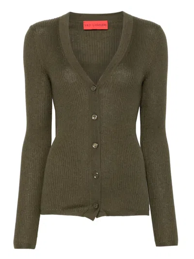 Wild Cashmere Cloe Cardigan In Green