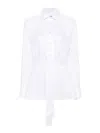 Wild Cashmere Janet Cotton Shirt In White