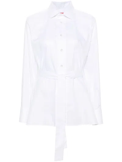 WILD CASHMERE WILD CASHMERE DETACHABLE TIE-FASTENING STRAP SHIRT