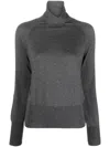 Wild Cashmere Diana High-neck Jumper In Gray
