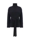 Wild Cashmere Katie Belted Sweater In Black