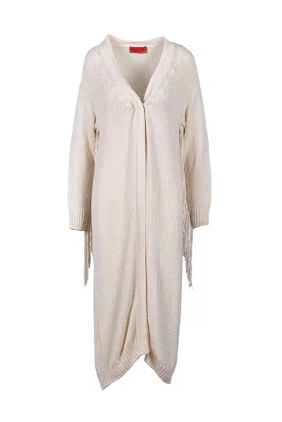 Wild Cashmere Long Cardigan Silk Polyamide - Cream In Neutral
