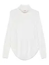 Wild Cashmere Rose Wool Sweater In White