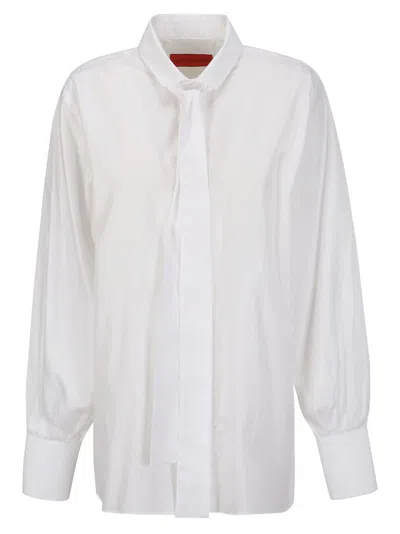 Wild Cashmere Shirt With Hidden Buttons In Off-white