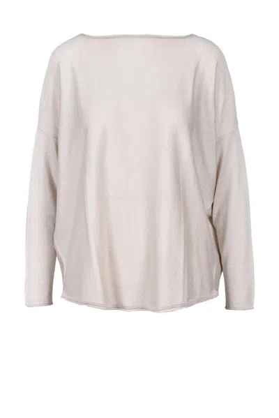 Wild Cashmere Silk And Cashmere Sweater - Beige In White