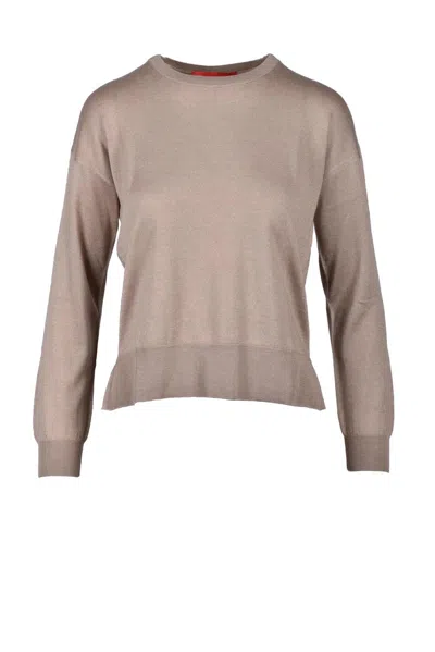 Wild Cashmere Silk And Cashmere Sweater - Taupe In Brown