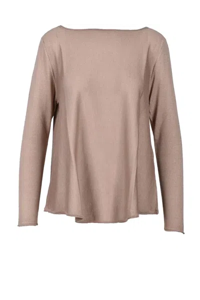 Wild Cashmere Silk And Cashmere Sweater - Taupe In Brown
