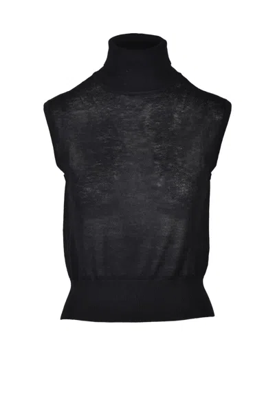 Wild Cashmere Silk And Cashmere Top - Black