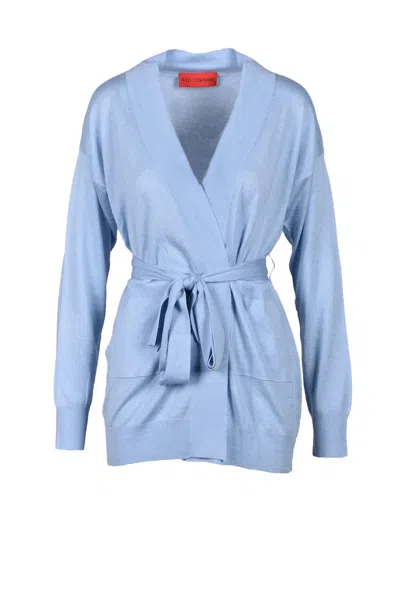 Wild Cashmere Silk Cashmere Cardigan - Celeste In Blue