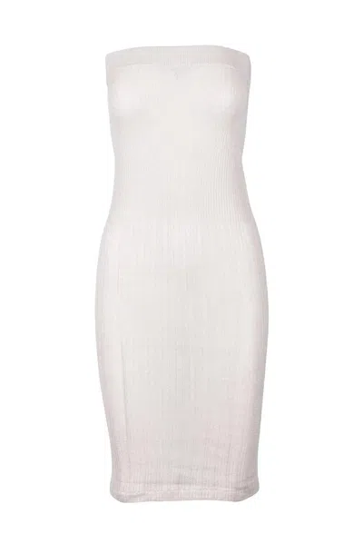 Wild Cashmere Silk Cashmere Dress - Beige In White