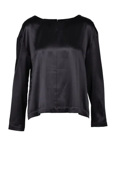 Wild Cashmere Silk Stretch Blouse - Black