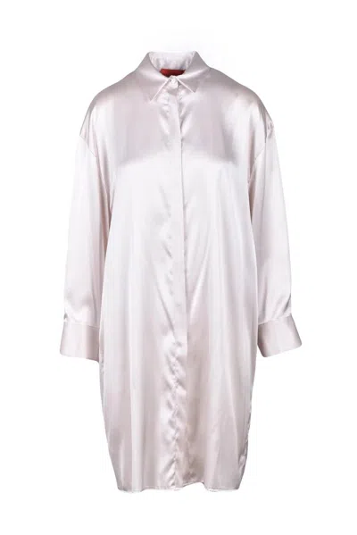 Wild Cashmere Silk Stretch Shirt - Beige In Pink