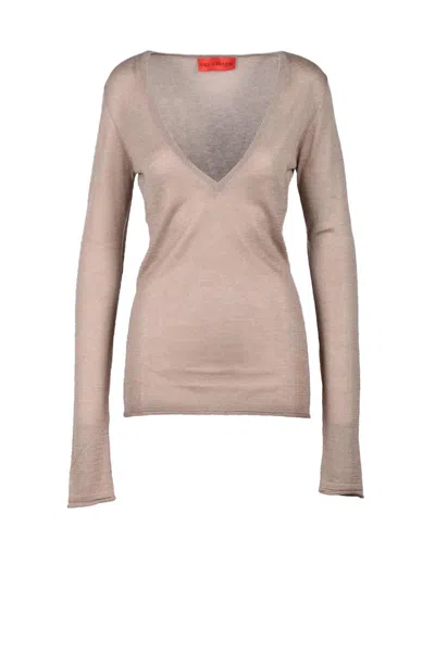 Wild Cashmere Silk/cashmere Sweater - Taupe In Brown