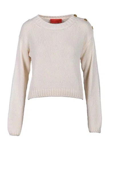 Wild Cashmere Silk/polyamide Sweater - Cream In Brown