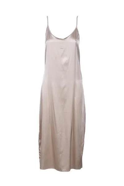 Wild Cashmere Slip Dress - Beige In Pink
