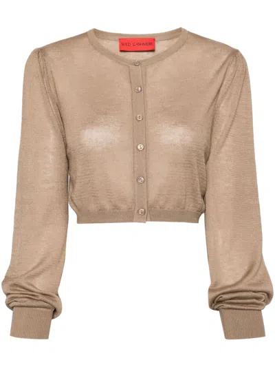 Wild Cashmere Taylor Cardigan In Neutrals