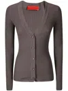 Wild Cashmere V-neck Cardigan In Grey