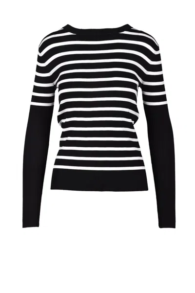 Wild Cashmere Viscose, Polyamide, And Silk Sweater - Black/white