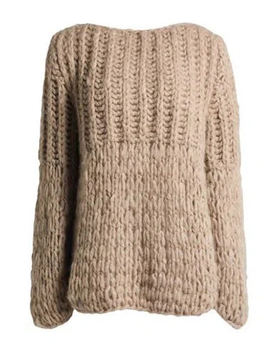 Wild Cashmere Woman Sweater Beige Size 4 Cashmere In Neutral