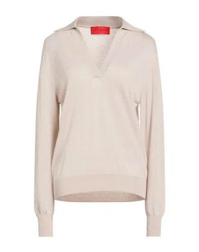 Wild Cashmere Woman Sweater Beige Size 4 Silk, Cashmere In Neutral