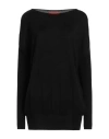Wild Cashmere Woman Sweater Black Size 4 Silk, Cashmere