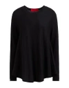 Wild Cashmere Woman Sweater Black Size 4 Silk, Cashmere In Black