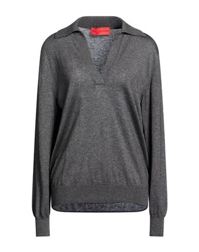 Wild Cashmere Woman Sweater Grey Size 12 Silk, Cashmere In Gray