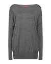 Wild Cashmere Woman Sweater Lead Size 6 Silk, Cashmere In Grey