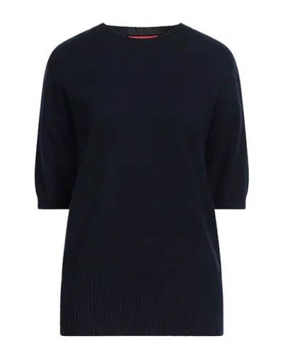Wild Cashmere Woman Sweater Midnight Blue Size 6 Wool, Cashmere