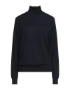 Wild Cashmere Woman Turtleneck Midnight Blue Size 14 Silk, Cashmere