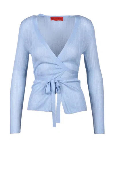 Wild Cashmere Wrap Cardigan - Light Blue