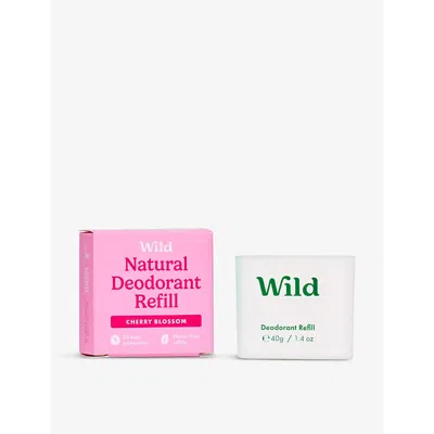 Wild Cherry Blossom Natural Deodorant Refill 40g In White