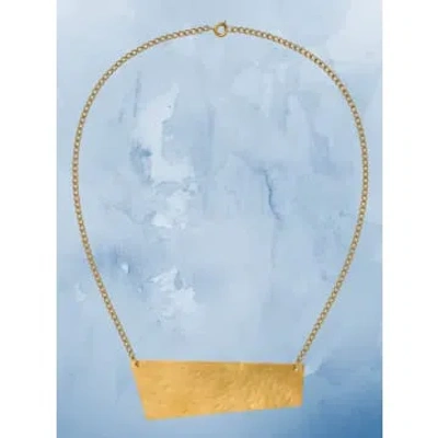 Wild Clouds Recycled Abstract Pendant Necklace In Gold