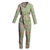 Wild Clouds Women's Pink Organic Cotton & Linen Jumpsuit In Blush Horizon In Multi