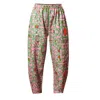 Wild Clouds Women's Pink / Purple Organic Cotton & Linen Balloon Trousers In Blush Horizon In Multi
