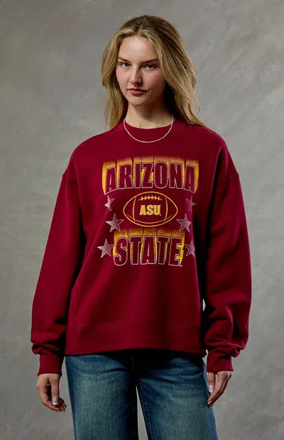 Wild Collective Women's Asu Sun Devils Crew Neck Sweatshirt In Red