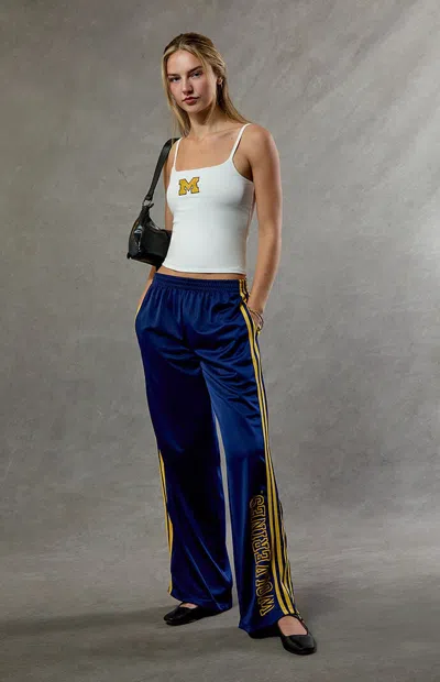 Wild Collective Women's Michigan Wolverines Track Pants In Navy