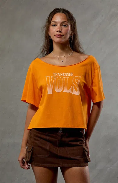 Wild Collective Women's Tennessee Volunteers Off-the-shoulder Oversized T-shirt In Orange