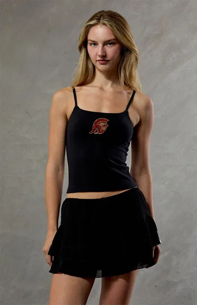 Wild Collective Women's Usc Trojans Sculpt Tank Top In Black