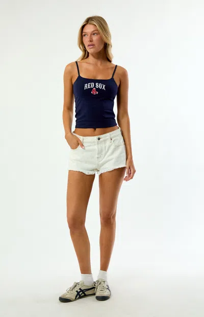 Wild Collective Women's X Mlb Boston Red Sox Sculpted Tank Top In Navy In Blue