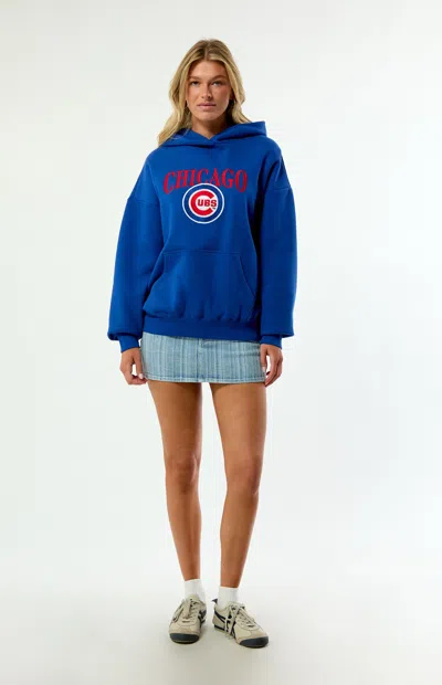 Wild Collective Women's X Mlb Chicago Cubs Hoodie In Blue