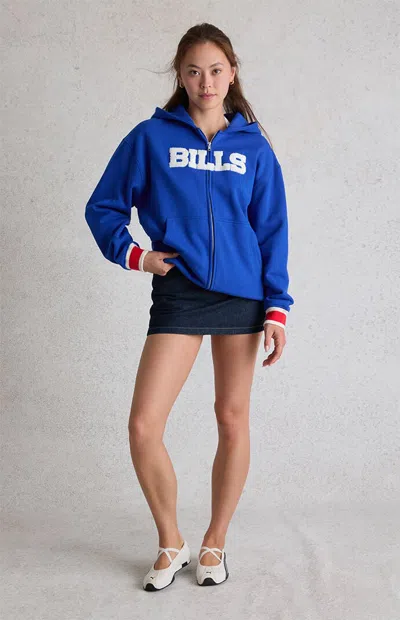 Wild Collective Women's X Nfl Buffalo Bills Zip Up Hoodie In Blue