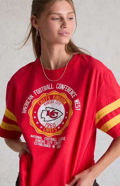 Wild Collective Women's X Nfl Kansas City Chiefs Oversized T-shirt In Red