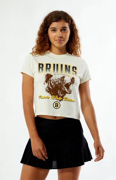 Wild Collective Women's X Nhl Boston Bruins Mini T-shirt In Off White